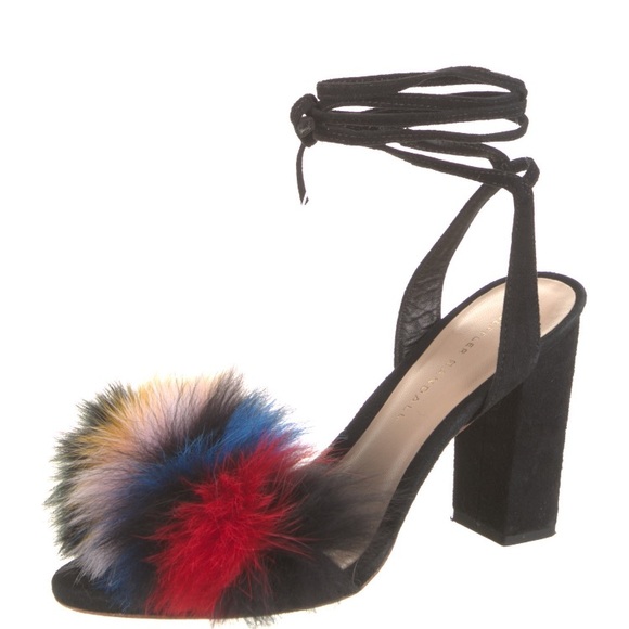 Loeffler Randall Nicolette fur block heel - Picture 2 of 5